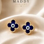 Blue Eye Bead Earrings